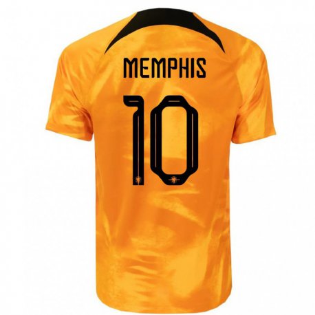 Kandiny Lapset Alankomaiden Memphis Depay #10 Laseroranssi Kotipaita 22-24 Lyhythihainen Paita T-paita