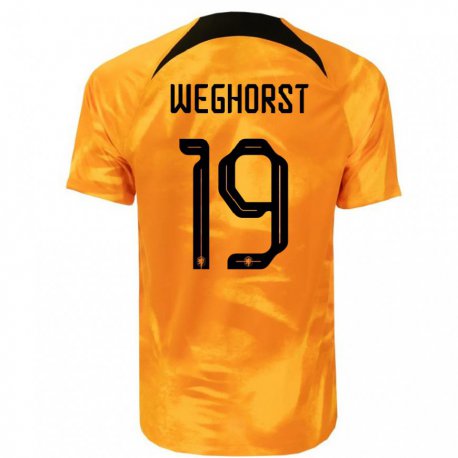 Kandiny Lapset Alankomaiden Wout Weghorst #19 Laseroranssi Kotipaita 22-24 Lyhythihainen Paita T-paita