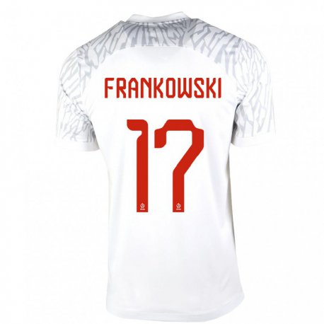 Kandiny Lapset Puolan Przemyslaw Frankowski #17 Valkoinen Kotipaita 22-24 Lyhythihainen Paita T-paita