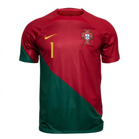 Kandiny Lapset Portugalin Rui Patricio #1 Puna-vihreä Kotipaita 22-24 Lyhythihainen Paita T-paita