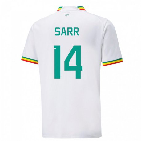 Kandiny Lapset Senegalin Pape Sarr #14 Valkoinen Kotipaita 22-24 Lyhythihainen Paita T-paita