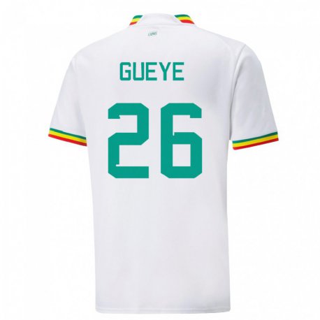 Kandiny Lapset Senegalin Pape Gueye #26 Valkoinen Kotipaita 22-24 Lyhythihainen Paita T-paita