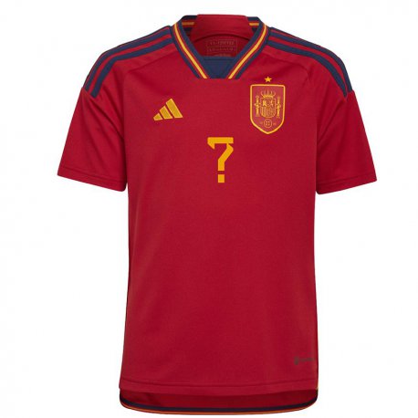 Kandiny Lapset Espanjan Nimesi #0 Punainen Kotipaita 22-24 Lyhythihainen Paita T-paita