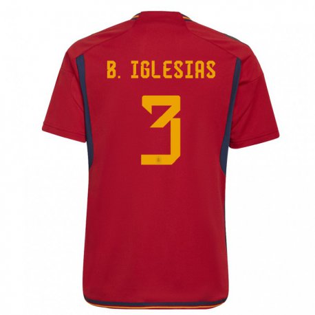 Kandiny Lapset Espanjan Borja Iglesias #3 Punainen Kotipaita 22-24 Lyhythihainen Paita T-paita