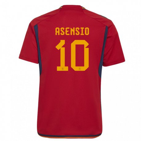 Kandiny Lapset Espanjan Marco Asensio #10 Punainen Kotipaita 22-24 Lyhythihainen Paita T-paita