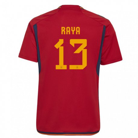 Kandiny Lapset Espanjan David Raya #13 Punainen Kotipaita 22-24 Lyhythihainen Paita T-paita