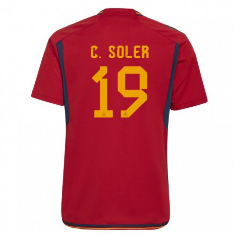 Kandiny Lapset Espanjan Carlos Soler #19 Punainen Kotipaita 22-24 Lyhythihainen Paita T-paita