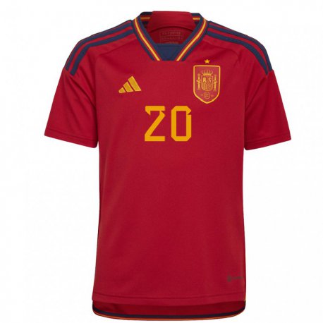 Kandiny Lapset Espanjan Daniel Carvajal #20 Punainen Kotipaita 22-24 Lyhythihainen Paita T-paita
