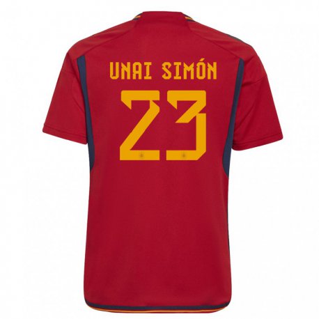 Kandiny Lapset Espanjan Unai Simon #23 Punainen Kotipaita 22-24 Lyhythihainen Paita T-paita