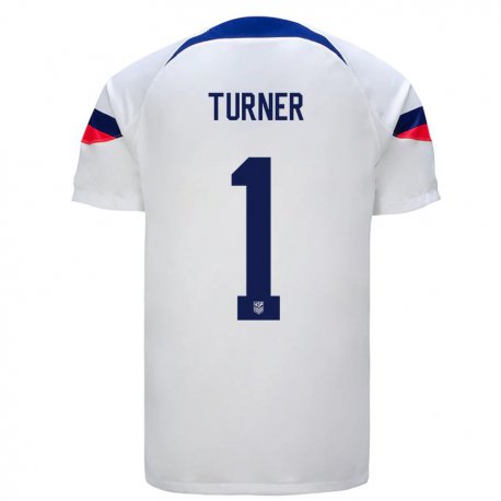 Kandiny Lapset Yhdysvaltain Matt Turner #1 Valkoinen Kotipaita 22-24 Lyhythihainen Paita T-paita