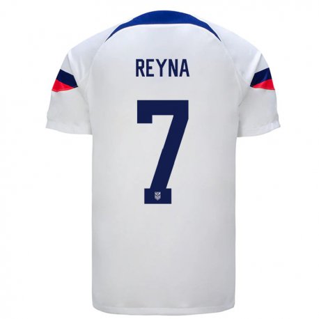 Kandiny Lapset Yhdysvaltain Giovanni Reyna #7 Valkoinen Kotipaita 22-24 Lyhythihainen Paita T-paita
