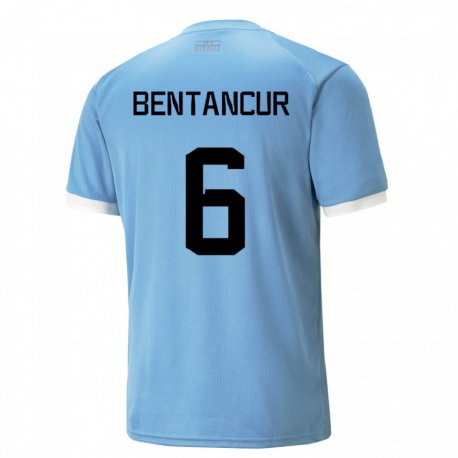 Kandiny Lapset Uruguayn Rodrigo Bentancur #6 Sininen Kotipaita 22-24 Lyhythihainen Paita T-paita