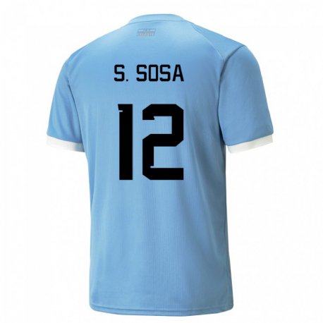 Kandiny Lapset Uruguayn Sebastian Sosa #12 Sininen Kotipaita 22-24 Lyhythihainen Paita T-paita