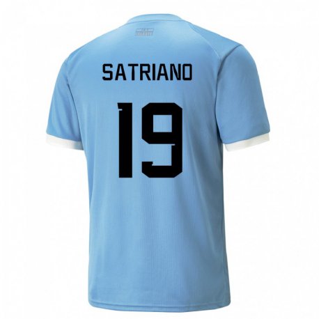 Kandiny Lapset Uruguayn Martin Satriano #19 Sininen Kotipaita 22-24 Lyhythihainen Paita T-paita