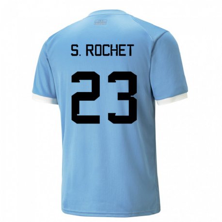 Kandiny Lapset Uruguayn Sergio Rochet #23 Sininen Kotipaita 22-24 Lyhythihainen Paita T-paita