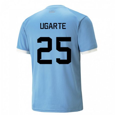 Kandiny Lapset Uruguayn Manuel Ugarte #25 Sininen Kotipaita 22-24 Lyhythihainen Paita T-paita