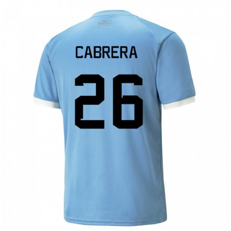 Kandiny Lapset Uruguayn Leandro Cabrera #26 Sininen Kotipaita 22-24 Lyhythihainen Paita T-paita