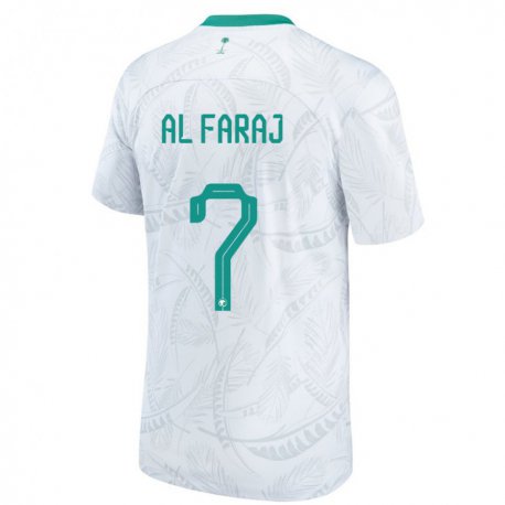 Kandiny Lapset Saudi-arabian Salman Al Faraj #7 Valkoinen Kotipaita 22-24 Lyhythihainen Paita T-paita