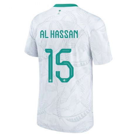 Kandiny Lapset Saudi-arabian Ali Al Hassan #15 Valkoinen Kotipaita 22-24 Lyhythihainen Paita T-paita
