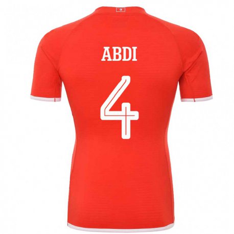 Kandiny Lapset Tunisian Ali Abdi #4 Punainen Kotipaita 22-24 Lyhythihainen Paita T-paita
