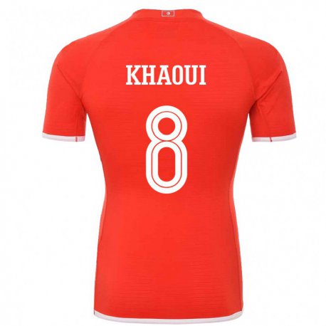 Kandiny Lapset Tunisian Saif Eddine Khaoui #8 Punainen Kotipaita 22-24 Lyhythihainen Paita T-paita