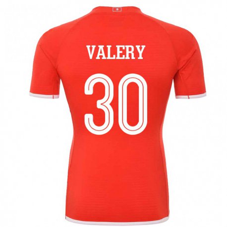 Kandiny Lapset Tunisian Yann Valery #30 Punainen Kotipaita 22-24 Lyhythihainen Paita T-paita