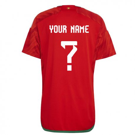Kandiny Lapset Walesin Nimesi #0 Punainen Kotipaita 22-24 Lyhythihainen Paita T-paita
