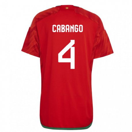 Kandiny Lapset Walesin Ben Cabango #4 Punainen Kotipaita 22-24 Lyhythihainen Paita T-paita