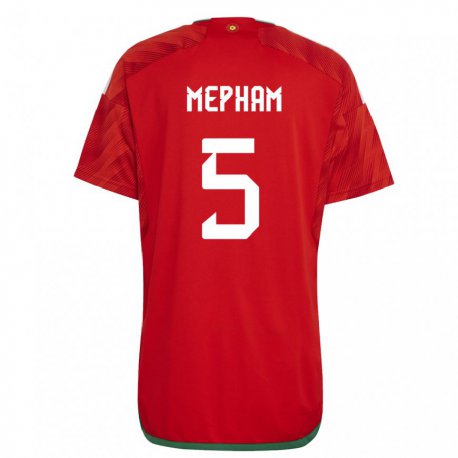 Kandiny Lapset Walesin Chris Mepham #5 Punainen Kotipaita 22-24 Lyhythihainen Paita T-paita