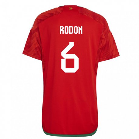 Kandiny Lapset Walesin Joe Rodon #6 Punainen Kotipaita 22-24 Lyhythihainen Paita T-paita