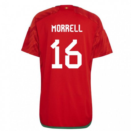 Kandiny Lapset Walesin Joe Morrell #16 Punainen Kotipaita 22-24 Lyhythihainen Paita T-paita