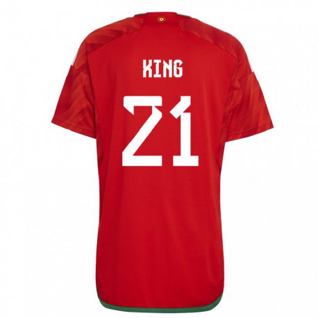 Kandiny Lapset Walesin Tom King #21 Punainen Kotipaita 22-24 Lyhythihainen Paita T-paita