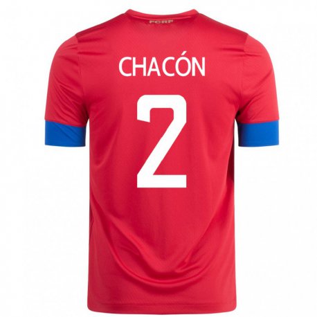 Kandiny Lapset Costa Rican Daniel Chacon #2 Punainen Kotipaita 22-24 Lyhythihainen Paita T-paita
