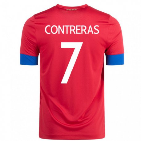 Kandiny Lapset Costa Rican Anthony Contreras #7 Punainen Kotipaita 22-24 Lyhythihainen Paita T-paita