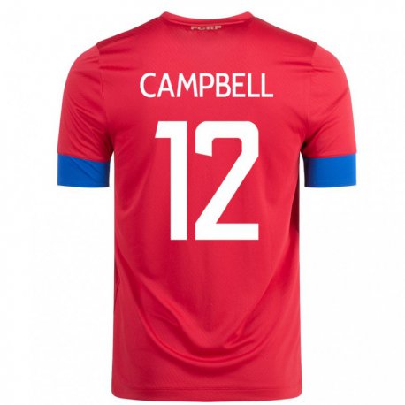 Kandiny Lapset Costa Rican Joel Campbell #12 Punainen Kotipaita 22-24 Lyhythihainen Paita T-paita
