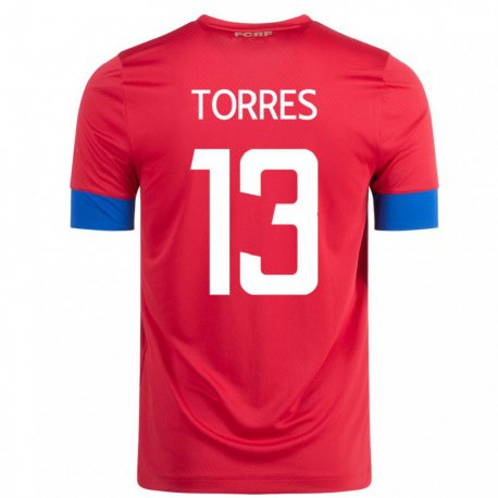 Kandiny Lapset Costa Rican Gerson Torres #13 Punainen Kotipaita 22-24 Lyhythihainen Paita T-paita