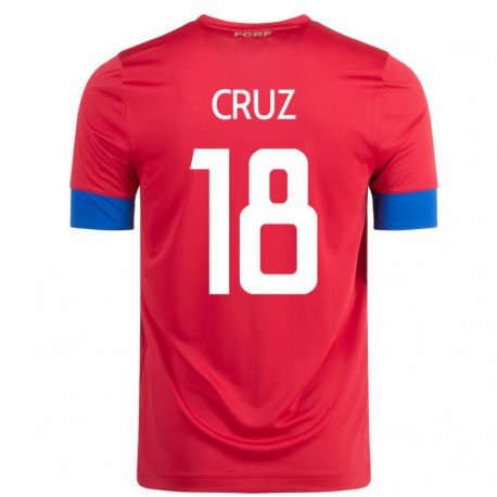 Kandiny Lapset Costa Rican Aaron Cruz #18 Punainen Kotipaita 22-24 Lyhythihainen Paita T-paita