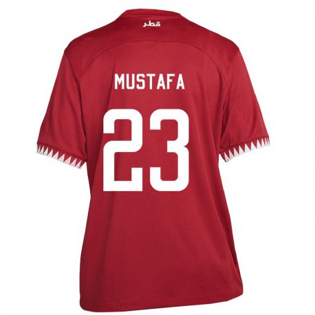 Kandiny Lapset Qatarin Mustafa Mashaal #23 Kastanjanruskea Kotipaita 22-24 Lyhythihainen Paita T-paita
