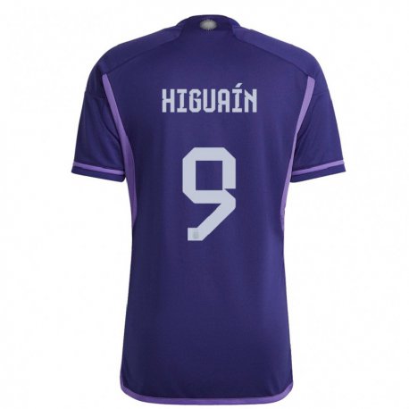Kandiny Lapset Argentiinan Gonzalo Higuain #9 Violetti Vieraspaita 22-24 Lyhythihainen Paita T-paita