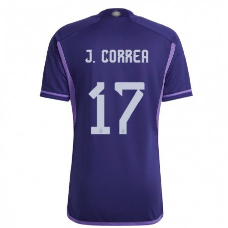 Kandiny Lapset Argentiinan Joaquin Correa #17 Violetti Vieraspaita 22-24 Lyhythihainen Paita T-paita