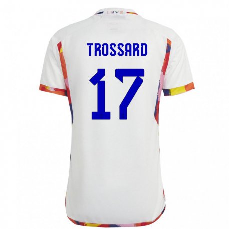 Kandiny Lapset Belgian Leandro Trossard #17 Valkoinen Vieraspaita 22-24 Lyhythihainen Paita T-paita
