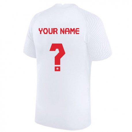 Kandiny Lapset Kanadan Nimesi #0 Valkoinen Vieraspaita 22-24 Lyhythihainen Paita T-paita