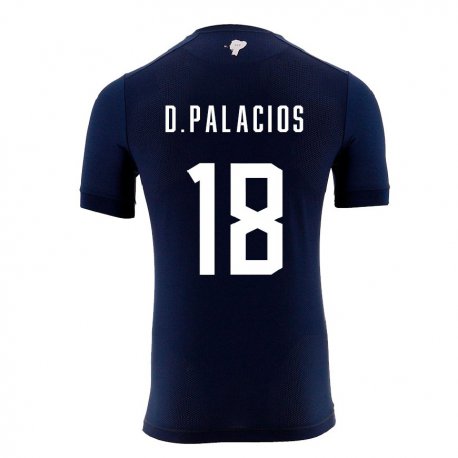 Kandiny Lapset Ecuadorin Diego Palacios #18 Laivastonsininen Vieraspaita 22-24 Lyhythihainen Paita T-paita