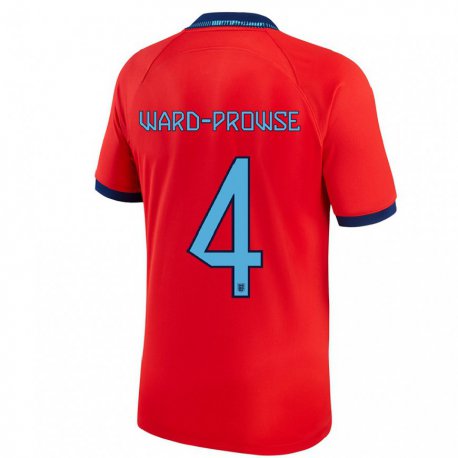 Kandiny Lapset Englannin James Ward-prowse #4 Punainen Vieraspaita 22-24 Lyhythihainen Paita T-paita