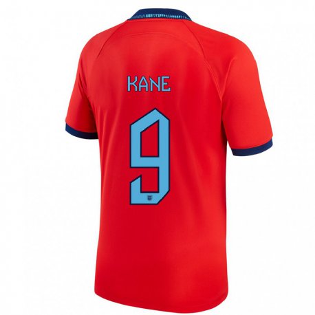Kandiny Lapset Englannin Harry Kane #9 Punainen Vieraspaita 22-24 Lyhythihainen Paita T-paita