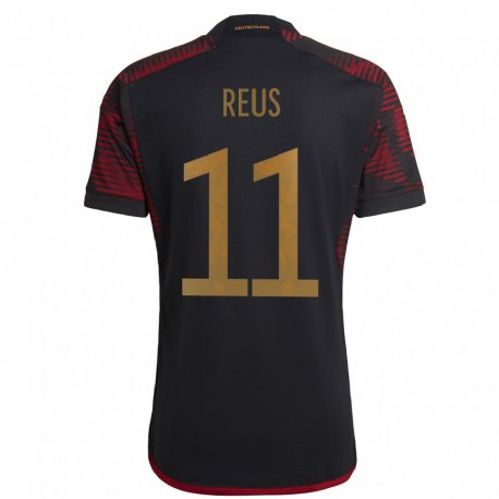 Kandiny Lapset Saksan Marco Reus #11 Musta Kastanjanruskea Vieraspaita 22-24 Lyhythihainen Paita T-paita
