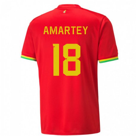 Kandiny Lapset Ghanan Daniel Amartey #18 Punainen Vieraspaita 22-24 Lyhythihainen Paita T-paita