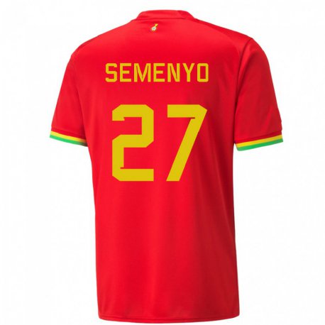 Kandiny Lapset Ghanan Antoine Semenyo #27 Punainen Vieraspaita 22-24 Lyhythihainen Paita T-paita