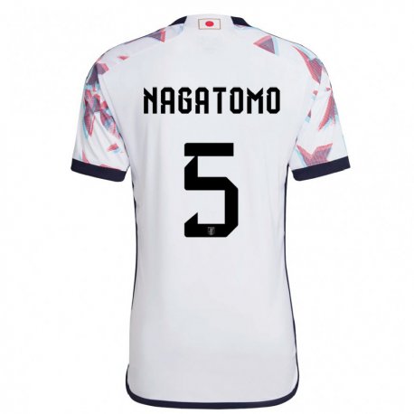 Kandiny Lapset Japanin Yuto Nagatomo #5 Valkoinen Vieraspaita 22-24 Lyhythihainen Paita T-paita