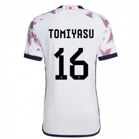 Kandiny Lapset Japanin Takehiro Tomiyasu #16 Valkoinen Vieraspaita 22-24 Lyhythihainen Paita T-paita